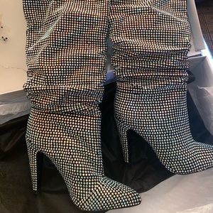 Steve Madden Crushing Rhinestones Slouchy Kneeboot